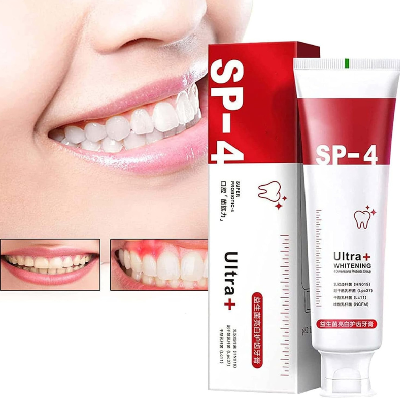 Dentifrice SP-4 Blanchissant Naturel – Probiotique, Anti-Taches & Haleine Fraîche