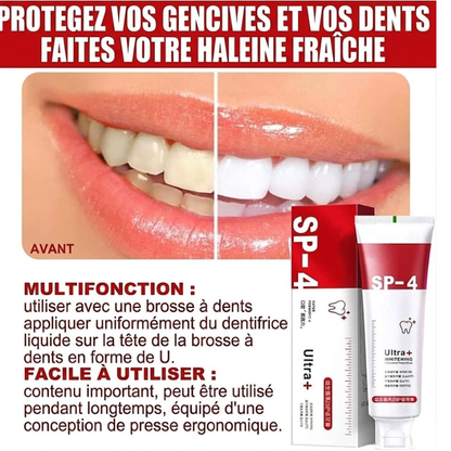 Dentifrice SP-4 Blanchissant Naturel – Probiotique, Anti-Taches & Haleine Fraîche